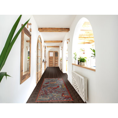 Tapis de couloir indien animaux 3 x 8 Ziegler