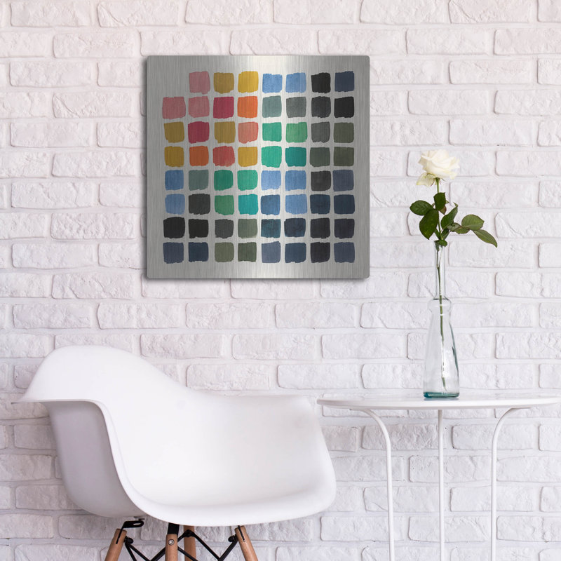 Luxe Wall Art «Retro Color Charte» par Wild Apple Portfolio, 24 po x 24 po, H 24 po x l 24 po