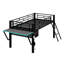 Lit mezzanine avec bureau Gaming, DEL