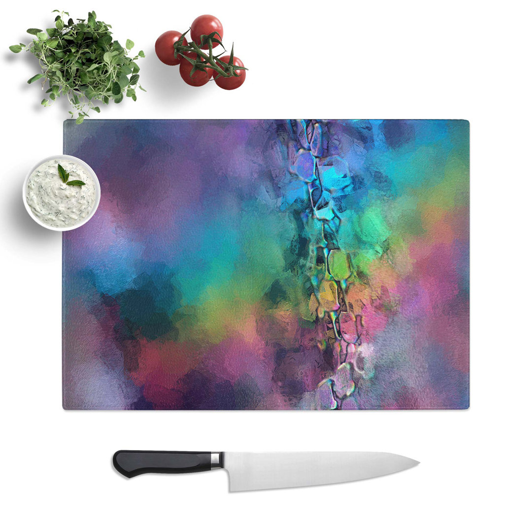 Tempered Glass the Rainbow Chopping Board