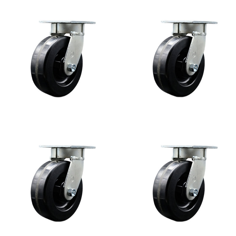 Kingpinle Swivel Caster Set with Swivel Lock