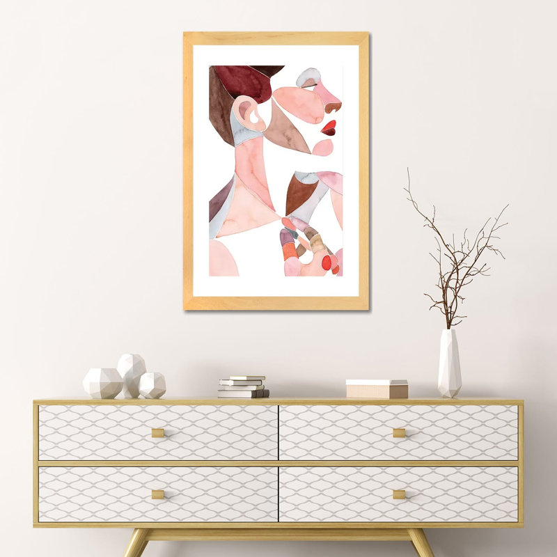 « Golden Age II » par Grace Popp-impression d’art graphique, Papier encadré blanc, Blanc, H 32 po x l 24 po x P 1 po