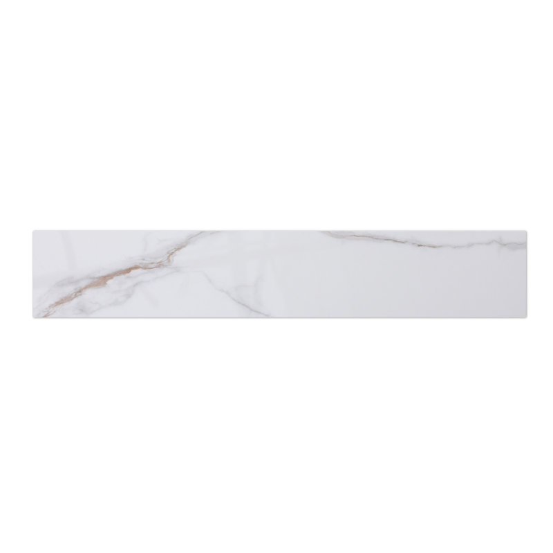 Dessus de meuble-lavabo latéral en pierre frittée dorée - 22 po x 4 po, blanc, facile à nettoyer, caractéristique tendance, étapes d'installation simples, test d'assurance de la qualité stable pour 22 po x 4 po, saleté facile,