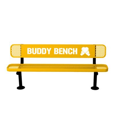 Banc Buddy, rouge texturé, perforé, 183 cm, avec dossier, surface