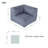 Modular Linen-Look Floor Sectional Sofa Set with Removable Slipcovers