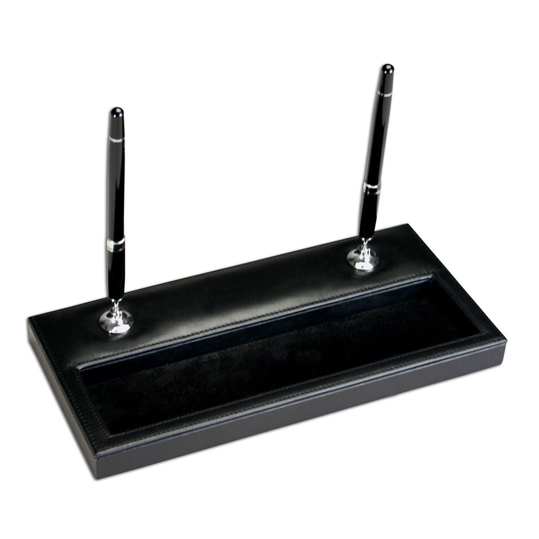 Bramfield Double Silver Pen Stand in Black Ebern Designs