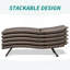 Chaise longue d'extérieur en osier 2 pièces-1429360217