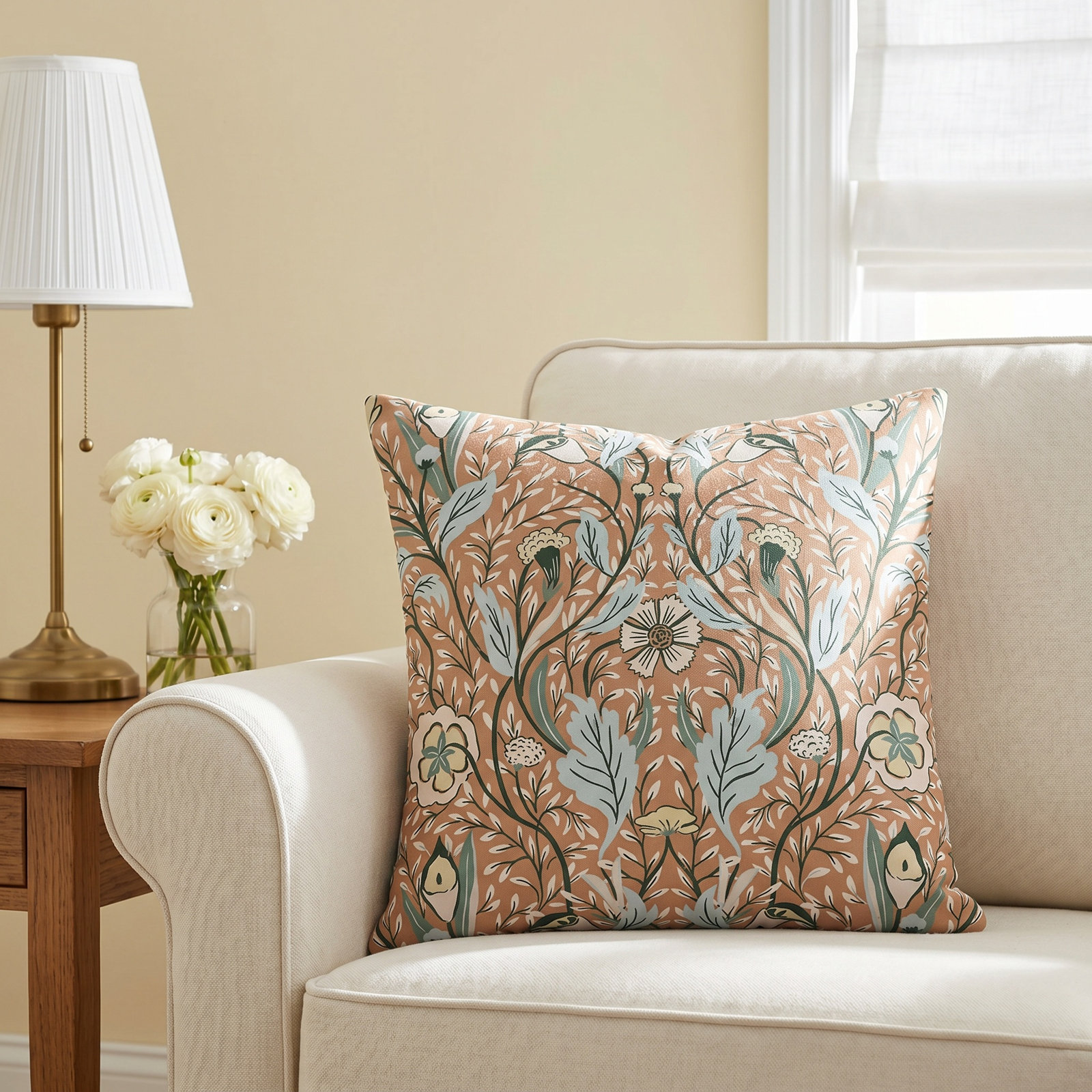 Indie No Decorative Addition Cotton Pillow Cover, Pillow Cover Only - No Insert, 20" x 20"
