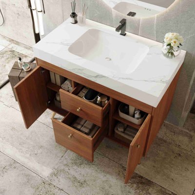 Meuble-lavabo sur pied 36 po