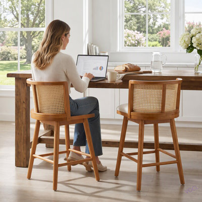 Tabouret de bar d'intérieur rembourré Talia