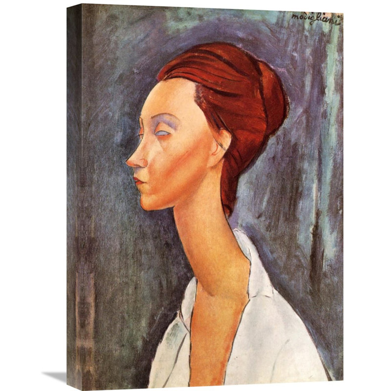 " Lunia Czechowska " by Amedeo Modigliani Painting Print, 30" H x 21" W x 1.5" D