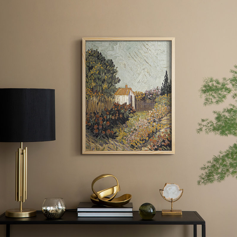 «Vintage Landscape CCLXV», reproduction encadrée - bois massif, Naturel, H 15 po x l 12 po