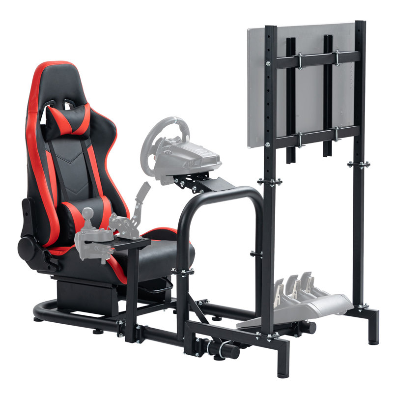 Anman Racing Simulator Cockpit Adjustable & Seat Fit Logitech G923 G920 Xbox, Not Include Steering wheel & Wheels & Pedals and Shifter Handbrake