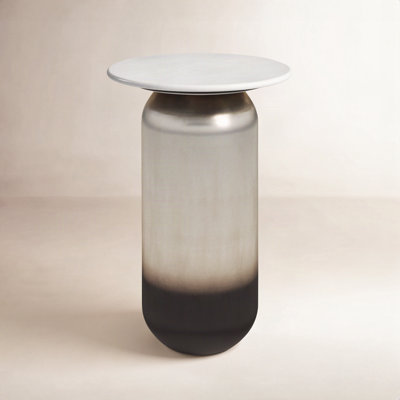 16" Genuine Marble End Table
