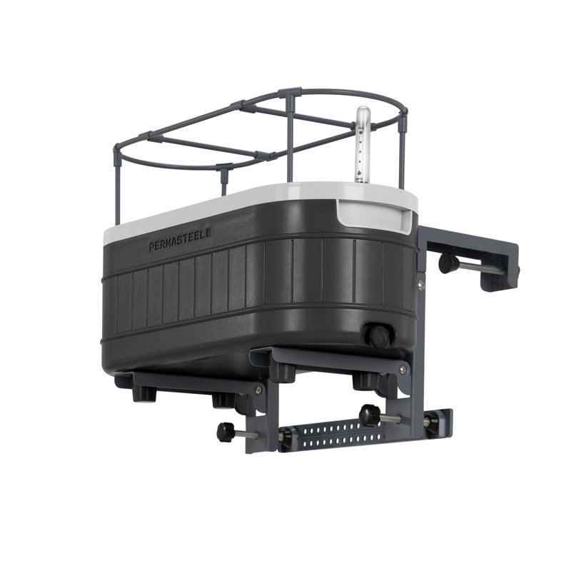 Permasteel Mini Planter W/Bracket, Black, Black