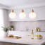 3 -Light Kitchen Island Pendant glass Pendant light gold