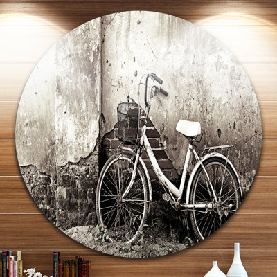 " Old Bicycle And Cracked Wall "