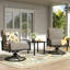 Ensemble de conversation moderne 3 pièces avec chaises berçantes pivotantes et table basse, avec coussins de 6 po d'épaisseur-957696065-953801825