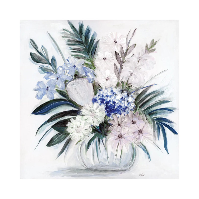 Blue Tropicana I By Marilyn Dunlap - Wrapped Canvas Graphic Art by Marilyn Dunlap - Wrapped Canvas Gallery-Wrapped Canvas Giclée