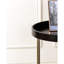 , Table d'appoint Mid-Century, bord rabattu, hauteur de 22,35 po, base en bois comprimé, pieds en métal cuivré, table de style Mid-Century de 22,35 po avec entretien de 3 chiffons humides