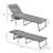 Folding Chaise Lounge Chair Outdoor Tanning Chair with Side Table, 5-Level Adjustable Beach Lounge Chair with Headrest, Side Pocket for Patio, Backyard, Beach, Poolside-1390207512