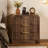 19.6'' W Walnut Three-Drawer Dresser, Elegant Rechargeable Nightstand-498751547-498751546