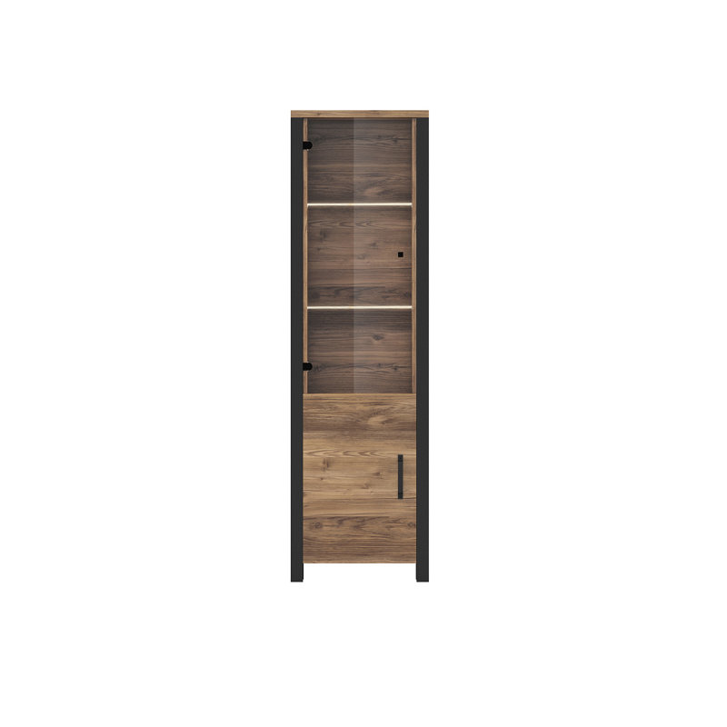 Monango Display Cabinet, Appenzeller Spurce/Black Mat