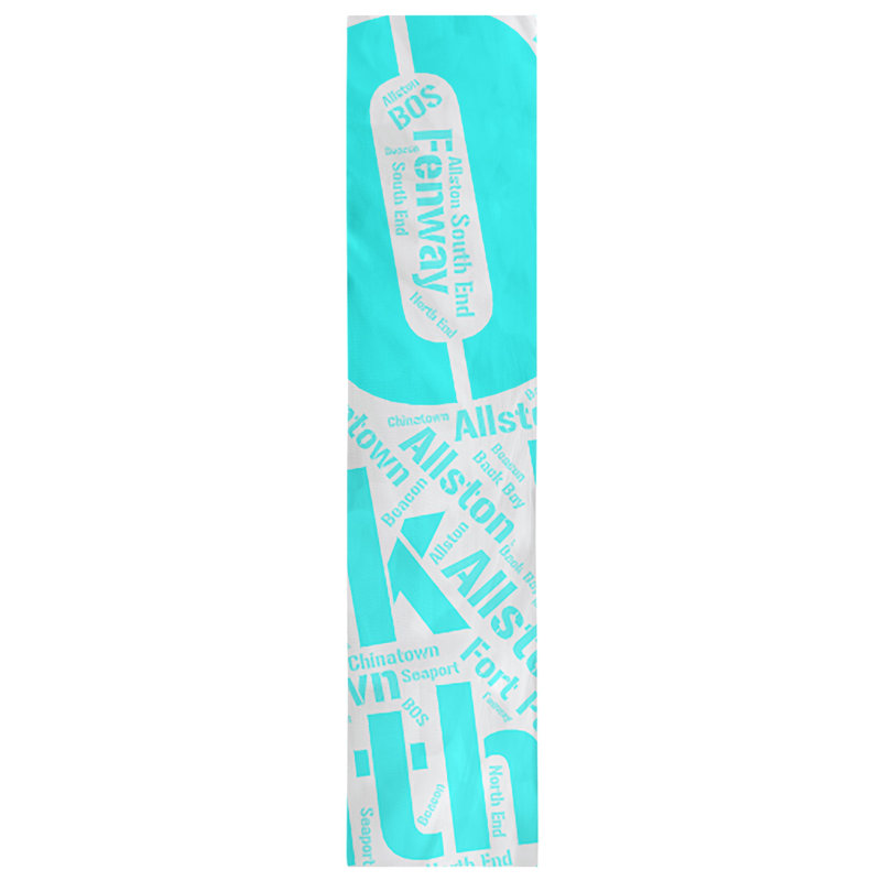 Chemin de table blendtable en coton, 72 po x 16 po, Cyan, Boston