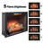 33" Infrared Electric Fireplace Insert with Touch Panel, Fixed Trim Kit & Crackling Sound