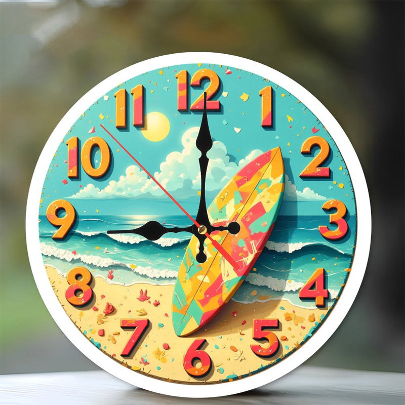 Horloge planche de plage