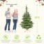 Arbre de Noël pré-éclairé avec 500 lumières DEL blanc chaud, 1307 pointes PE + PVC, aspect réaliste en couches, base en bois unique - arbre de Noël artificiel complet pour la décoration intérieure-1418196360