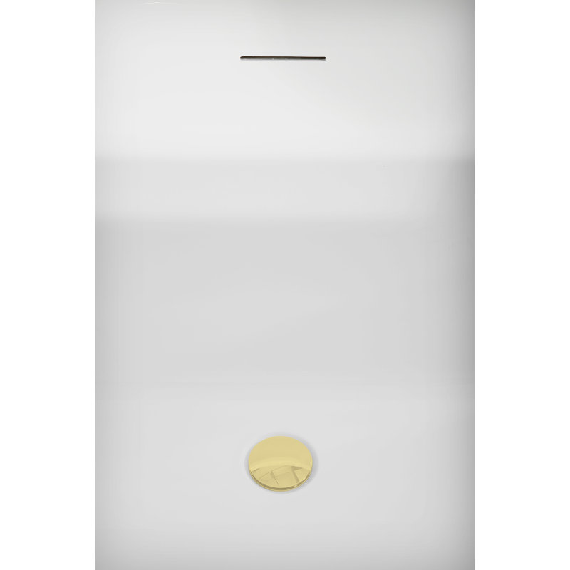 Baignoire autoportante 66,5 "avec drain interne Streamline, Laiton poli