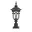 Lampadaire d'extérieur bronze antique avec verre bullé texturé