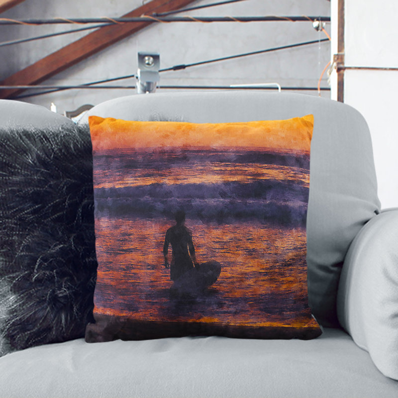 Square Throw Cushion, 55cm H x 55cm W x 20cm D, Stone