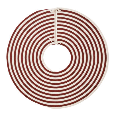 Candy Cane Round Holiday Tree Skirt Striped Polypropylene Tree Skirt