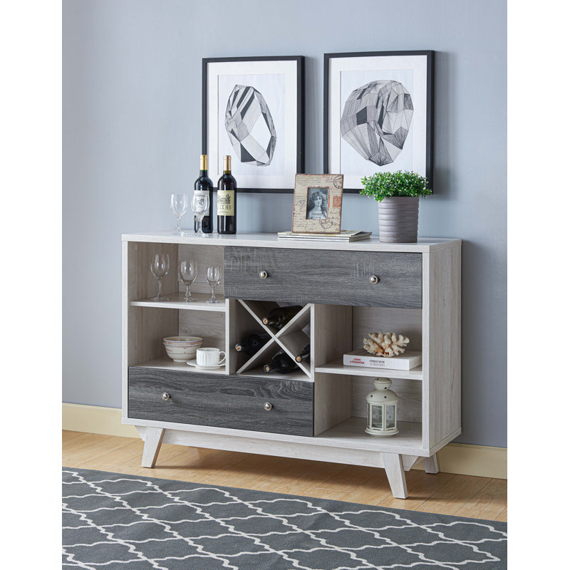 Otto 47.25 " W Server, Distressed Gray/Oak