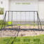Outsunny Swing Set A-Frame Metal Double Seats for Ages 3-8 Years Green