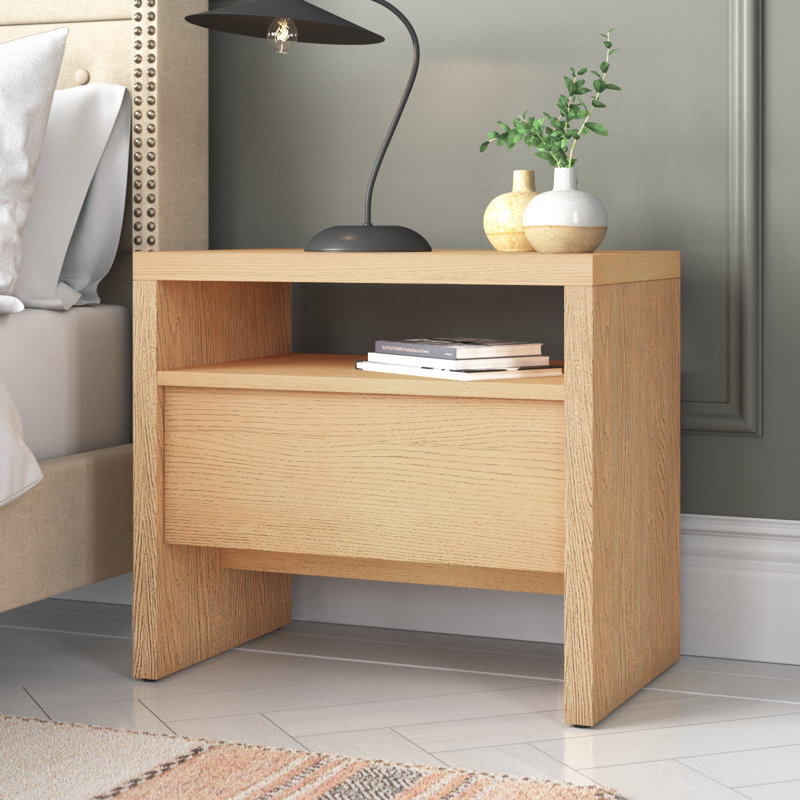 Sedona Solid + Manufactured Wood 26" Nightstand, Natural