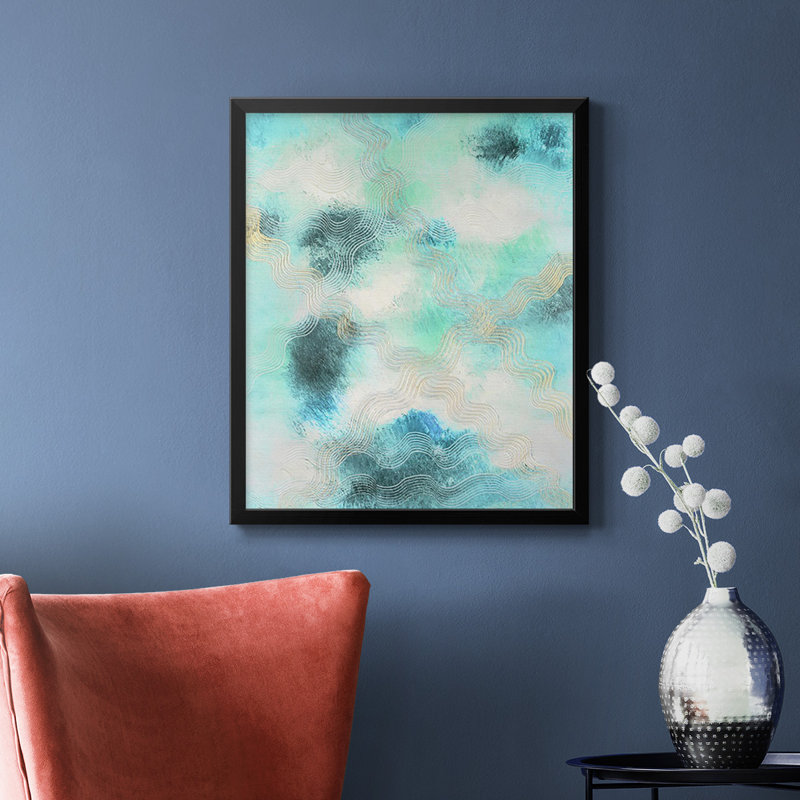 Blue Shift I Premium Framed Canvas - Ready to Hang, Black, 24" H x 20" W