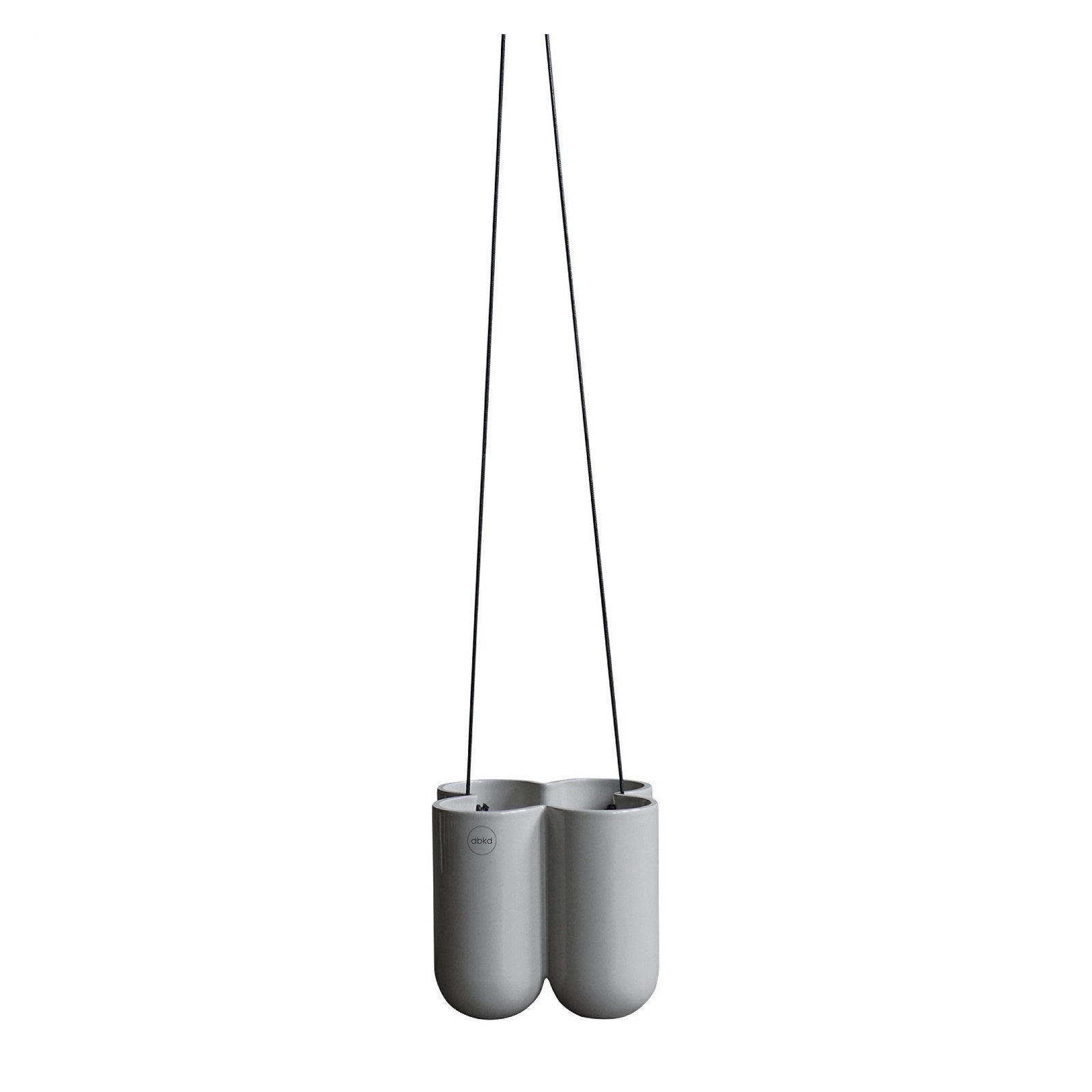  Ceramic Pot Planter, Gray, 5.51" H x 5.51" W x 5.51" D