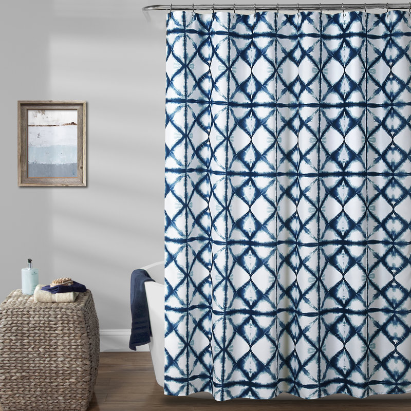 Geo Shibori Shower Curtain