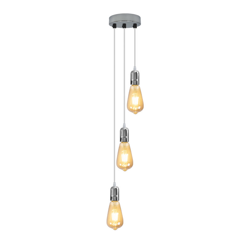 Brodhead 3 - Light Chrome Cluster Pendant, No