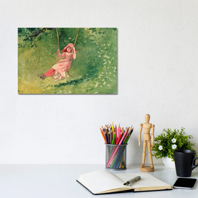 Girl On A Swing by Winslow Homer - Wrapped Canvas Gallery-Wrapped Canvas Giclée