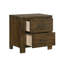 Table de chevet à finition 1Pc de meubles de chambre à coucher à l'esthétique rustique 2X tiroirs