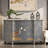Grey Hand-Painted Accent and Buffet Cabinet