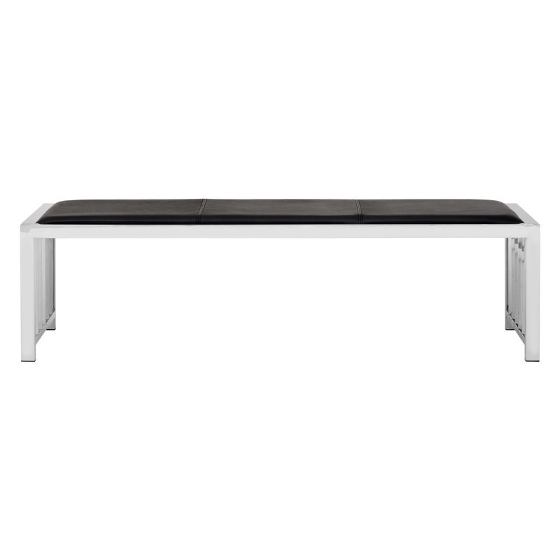 Richert Genuine Leather Upholstered Bench
