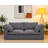 Chenille Fabric Upholstered Sofa, Oversized Comfy Cloud 2-Seater Sofa Couch, Double Plush Cushion For Living Room