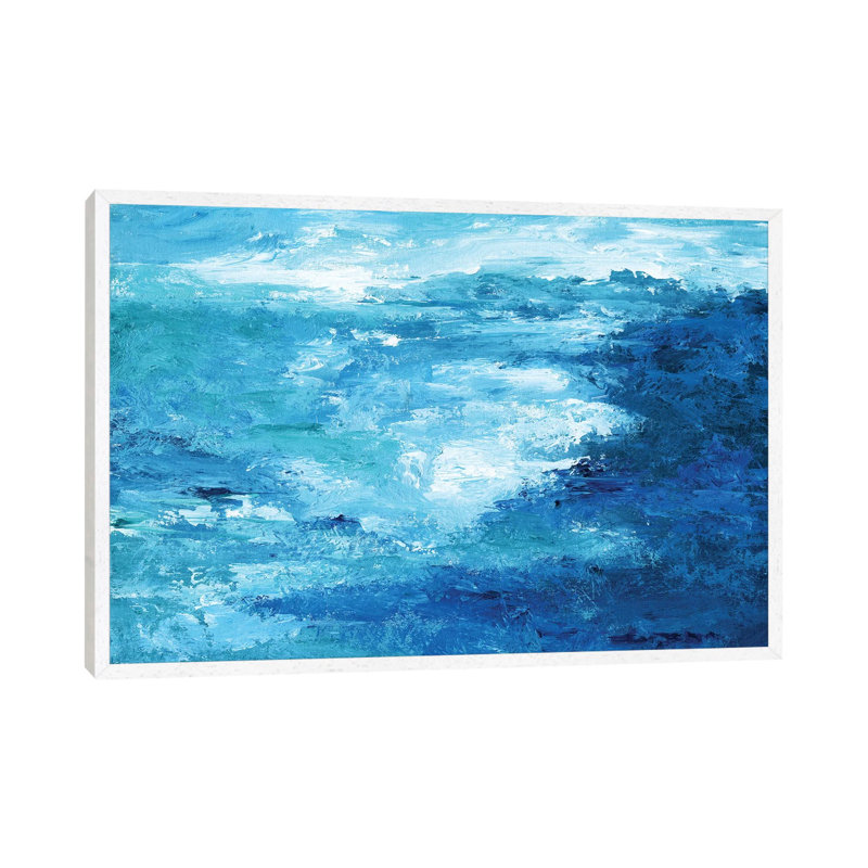 Crashing Waves II 1 Piece Painting on Canvas, 152.5 cm H x 101.5 cm W, White Framed