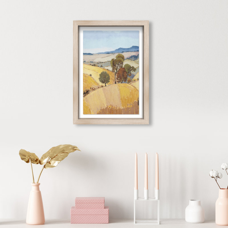 From Home Framed Graphic Art, 25.5"H x 37.5"W, Natural Oak Shadowbox