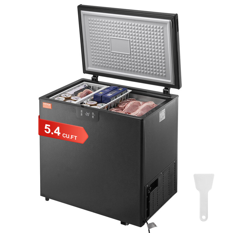 5.4 Cubic Feet Freezer with Adjustable Temperature Controls, Black